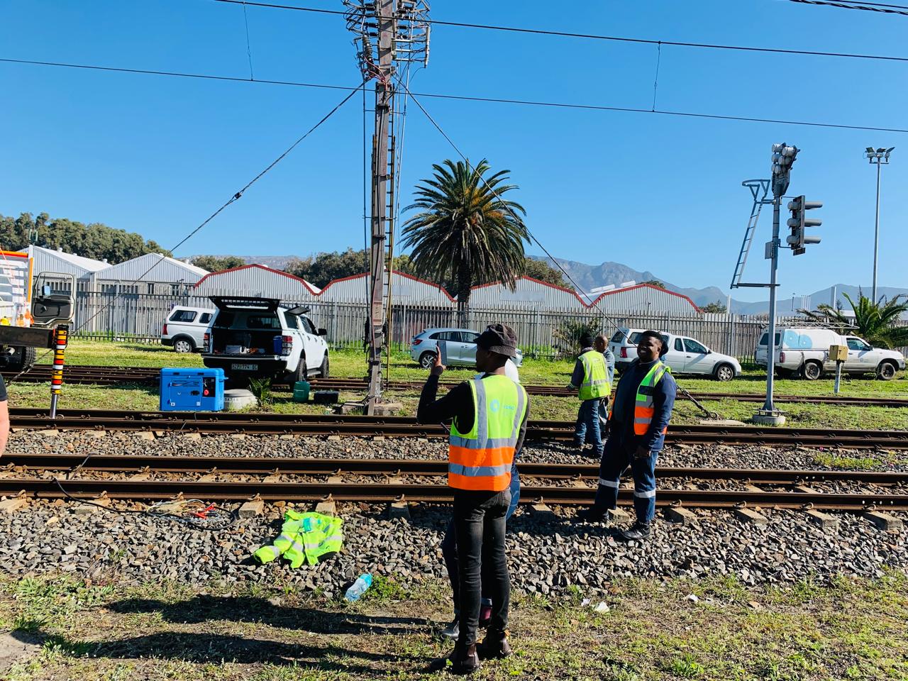 Field crew on the rail corridor